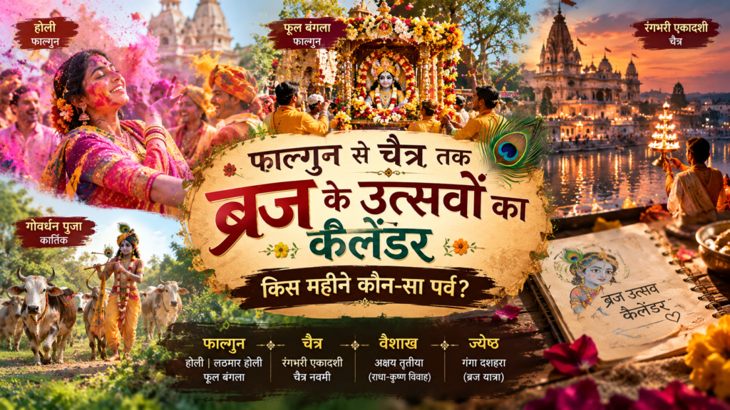 मथुरा के मंदिर में कृष्ण जन्माष्टमी के बाद नंदोत्सव का उत्सवी दृश्य